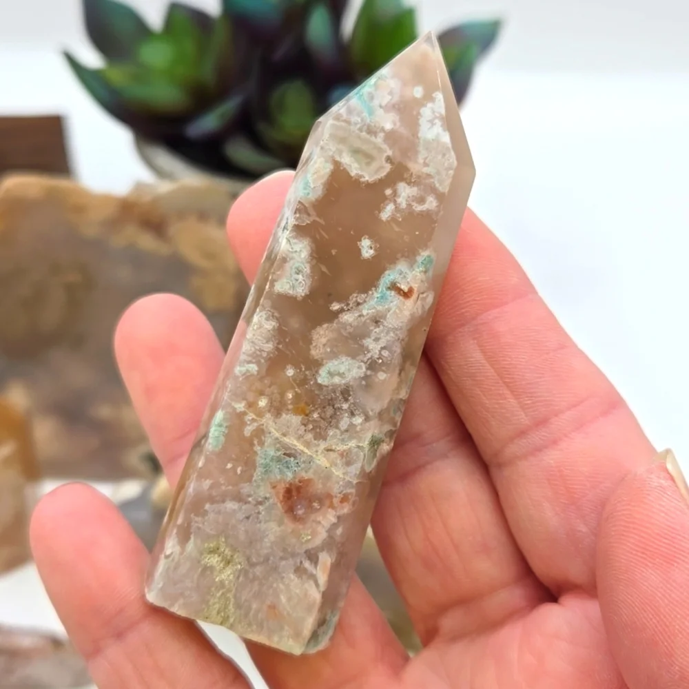 CLEARANCE Flower Agate Crystal Bundle Towers Freeforms Carvings
